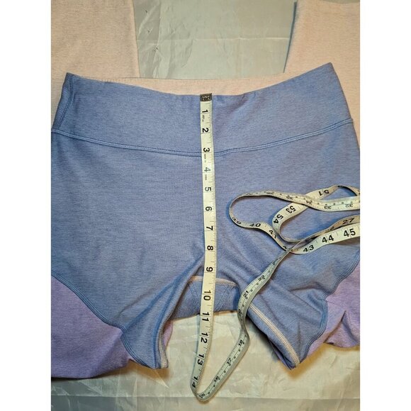 Outdoor Voices Yoga Pant Leggings Size Large Colorblock Blue Purple Pink - Picture 10 of 13